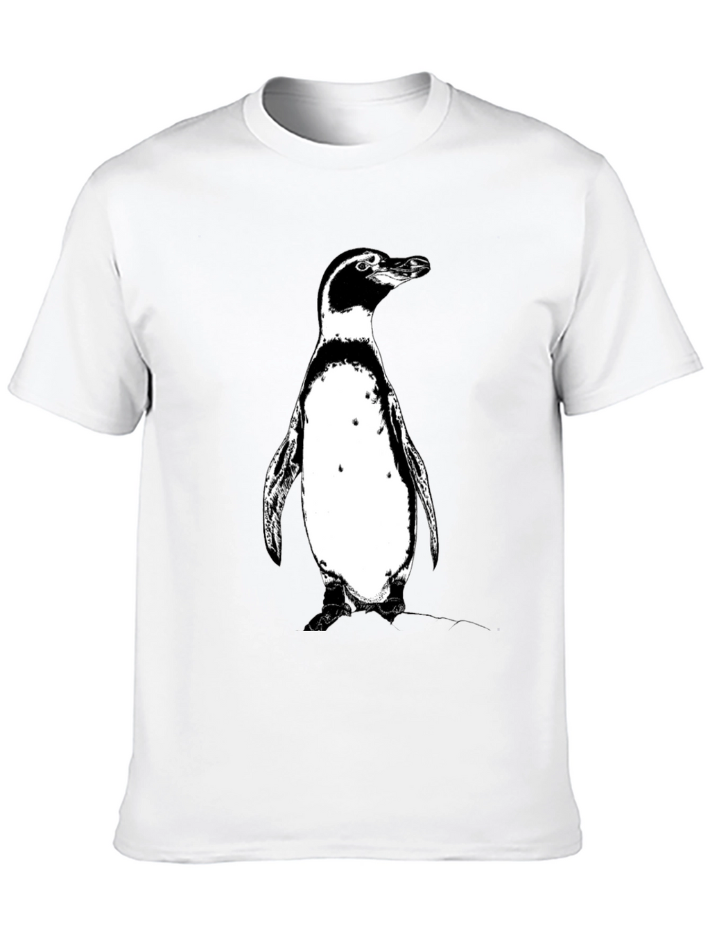 Penguin Graphic Tee - Black Cotton T-Shirt