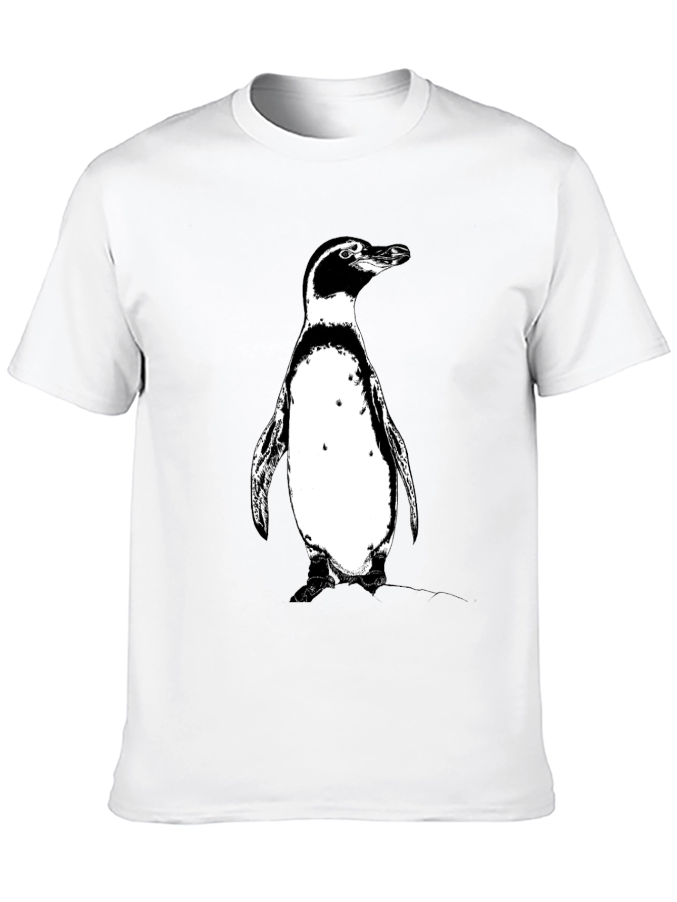 Penguin Graphic Tee - Black Cotton T-Shirt