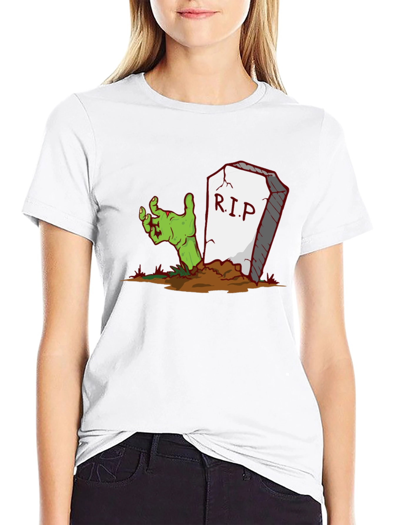 Zombie Hand RIP T-Shirt - Halloween Apparel