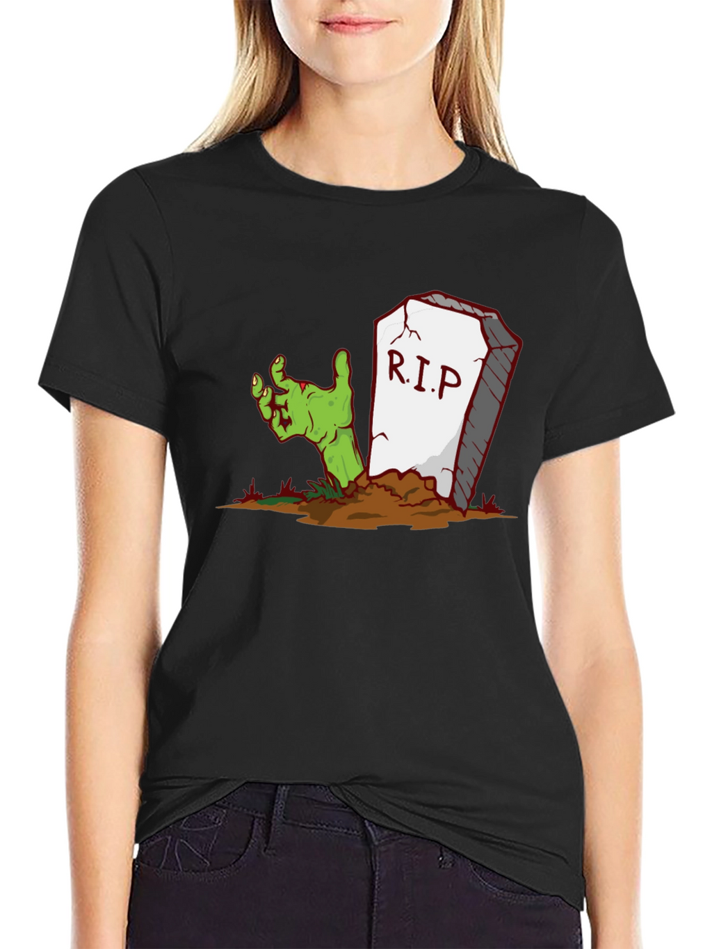 Zombie Hand RIP T-Shirt - Halloween Apparel