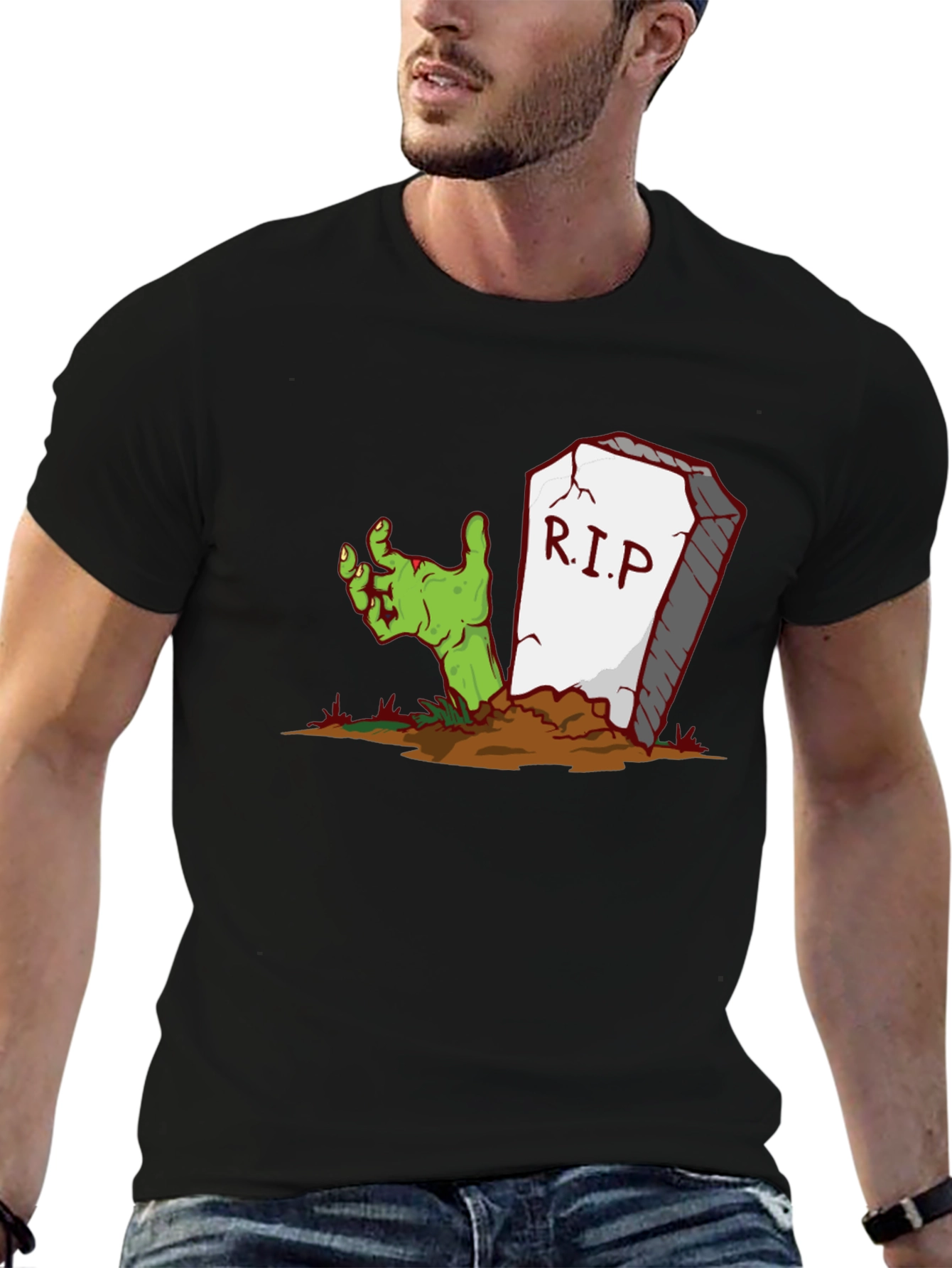 Zombie Hand RIP T-Shirt - Halloween Apparel