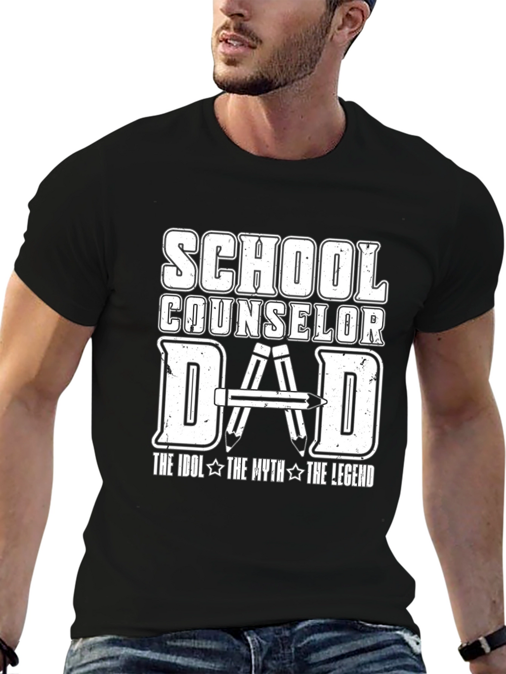 School Counselor Dad Graphic T-Shirt