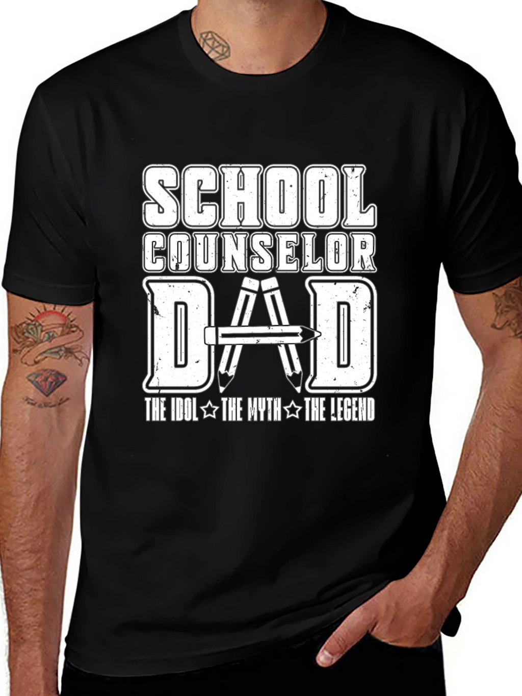 School Counselor Dad Graphic T-Shirt