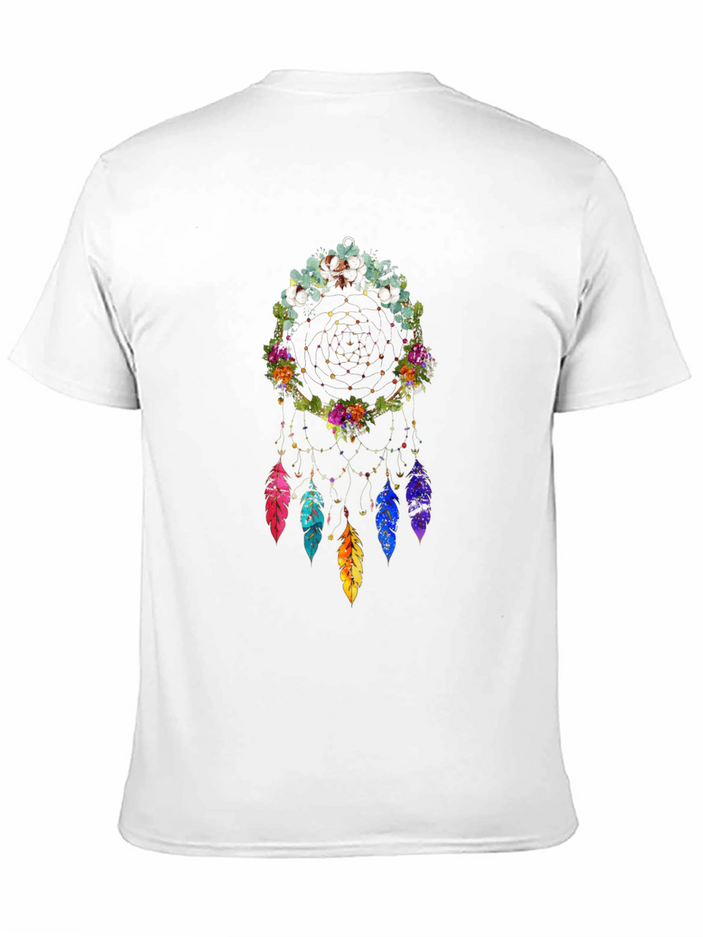 Floral Dream Catcher Graphic Tee - Black
