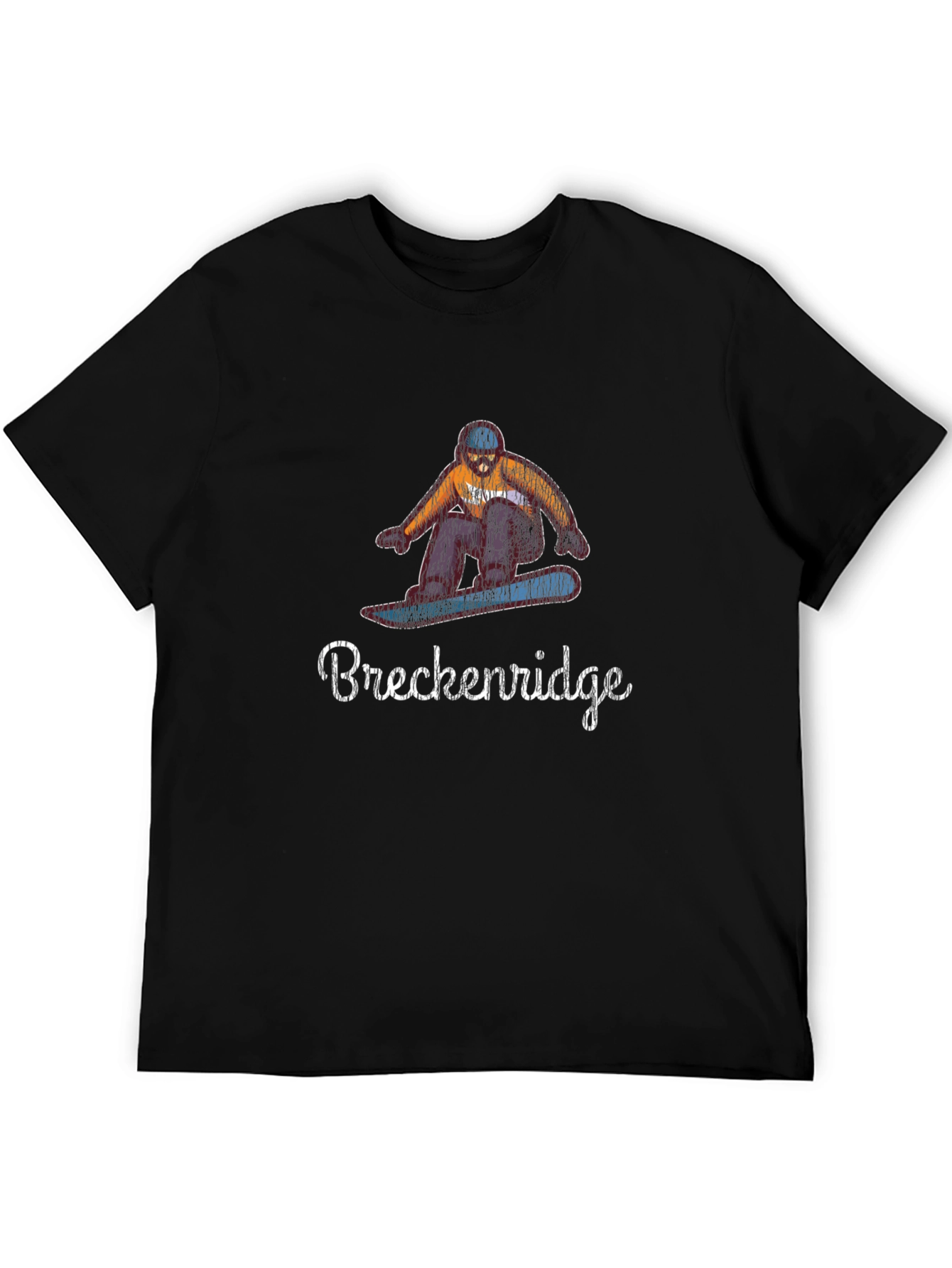 Breckenridge Snowboarder Black T-Shirt
