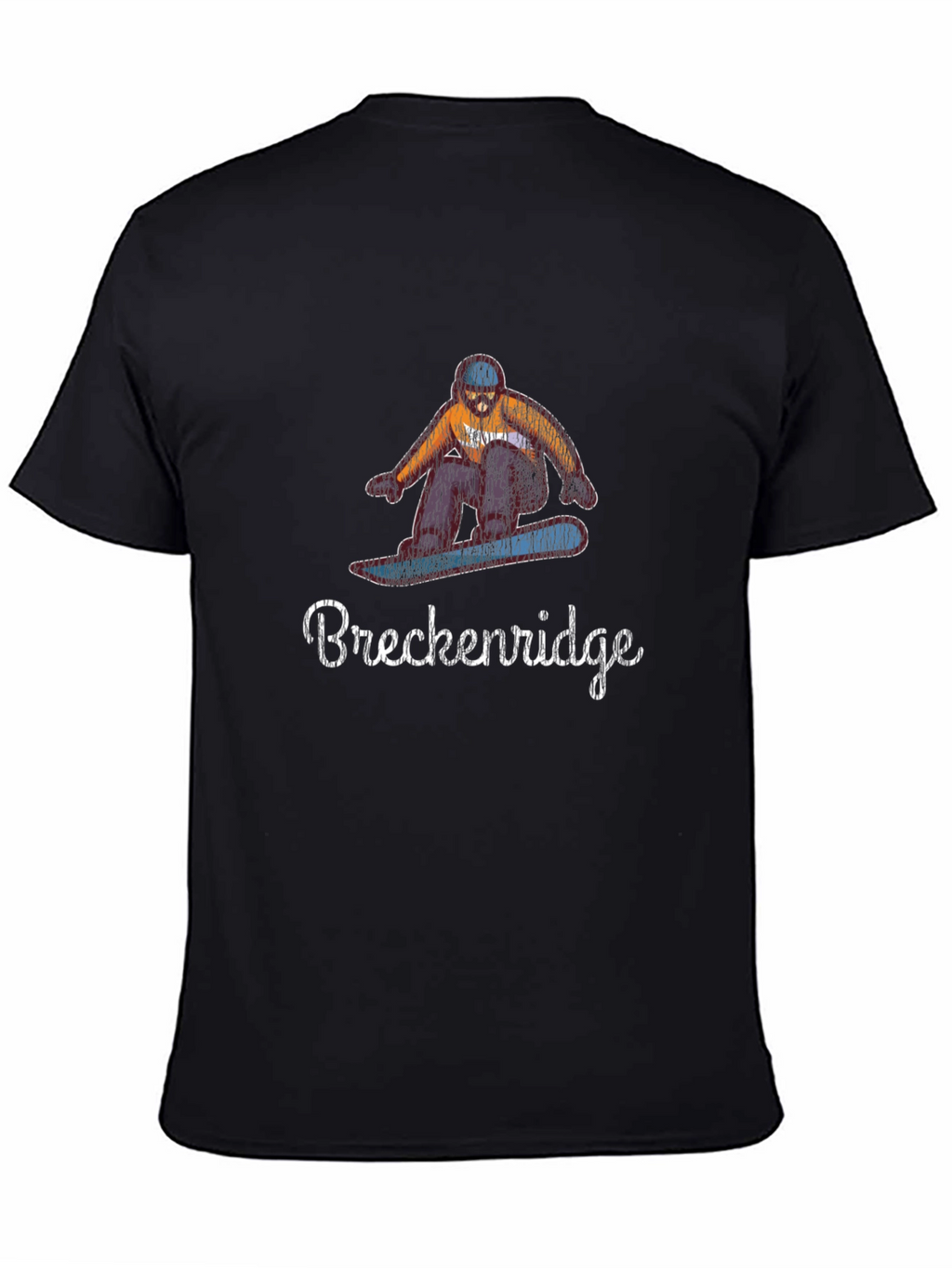 Breckenridge Snowboarder Black T-Shirt