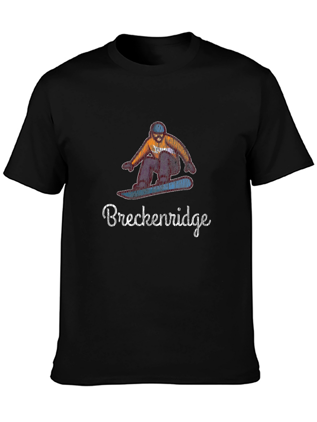 Breckenridge Snowboarder Black T-Shirt