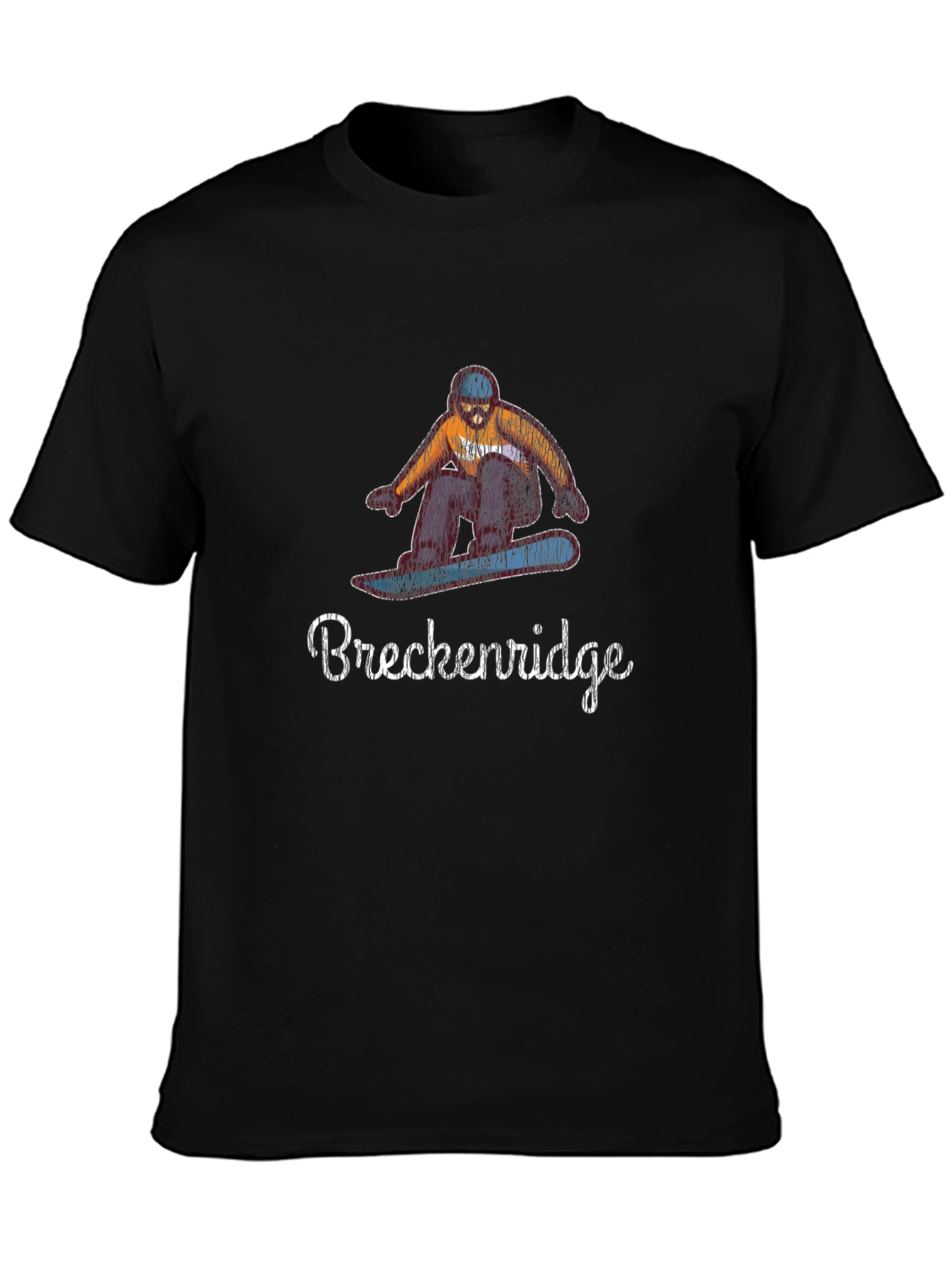 Breckenridge Snowboarder Black T-Shirt