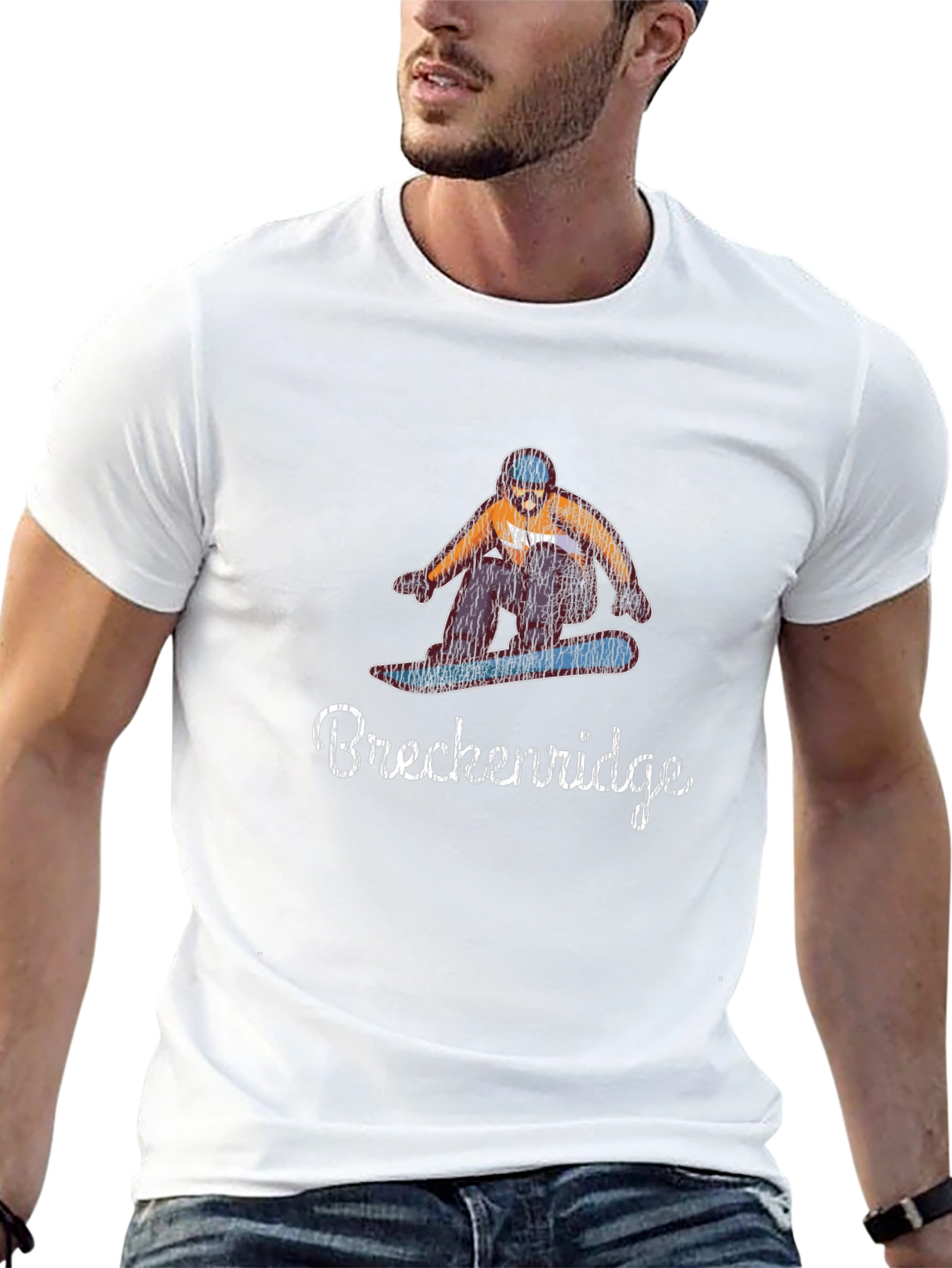 Breckenridge Snowboarder Black T-Shirt