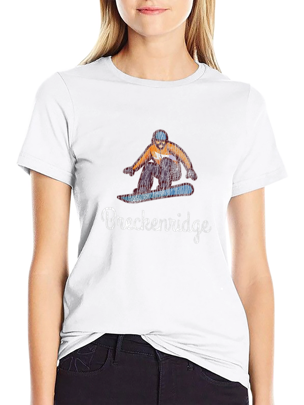 Breckenridge Snowboarder Black T-Shirt