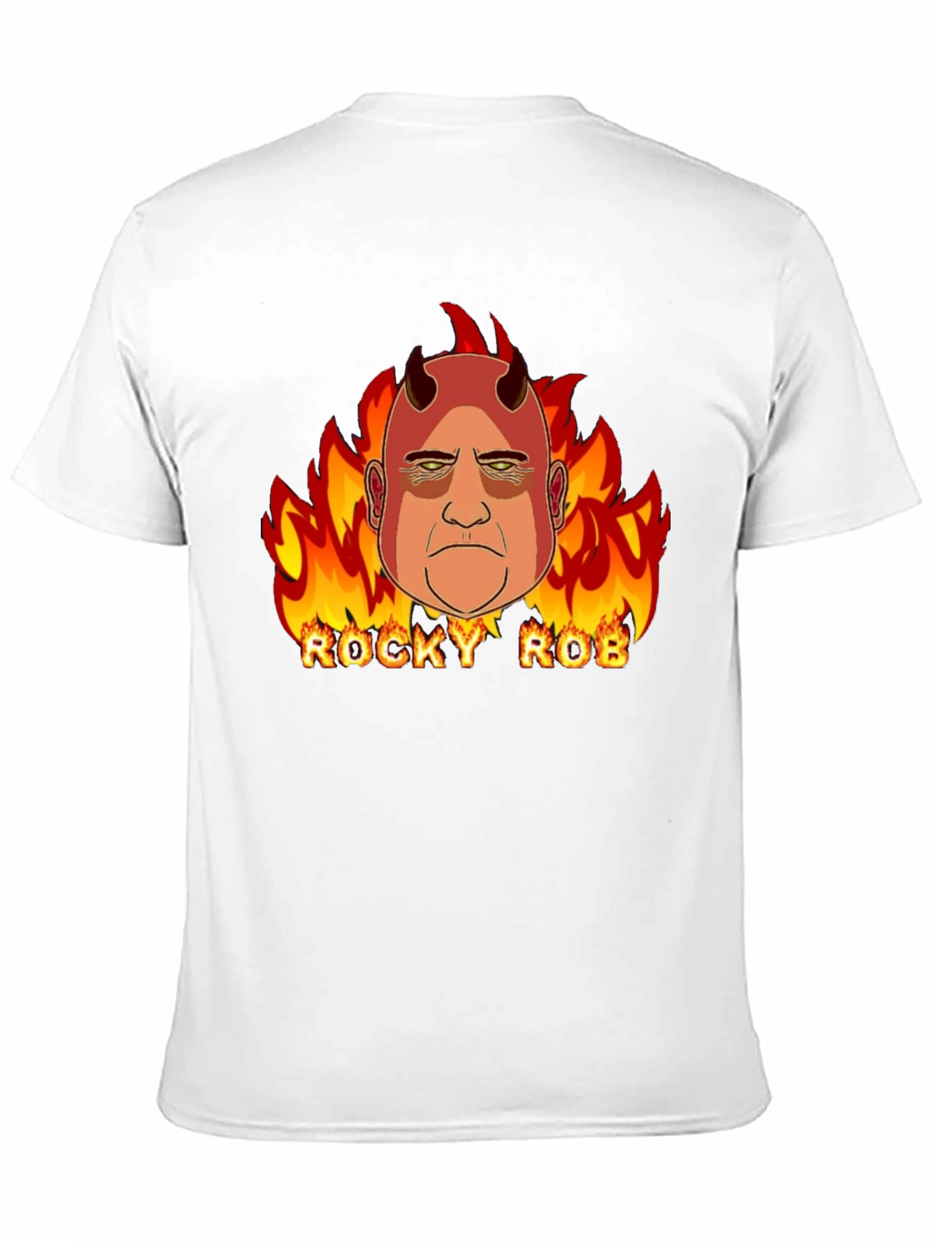 Rocky Rob Devil Flame Graphic Black T-Shirt