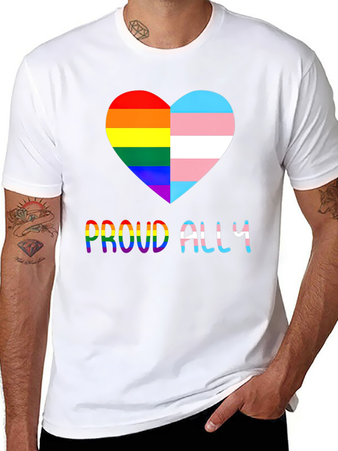 Proud Ally LGBT Transgender Pride T-Shirt