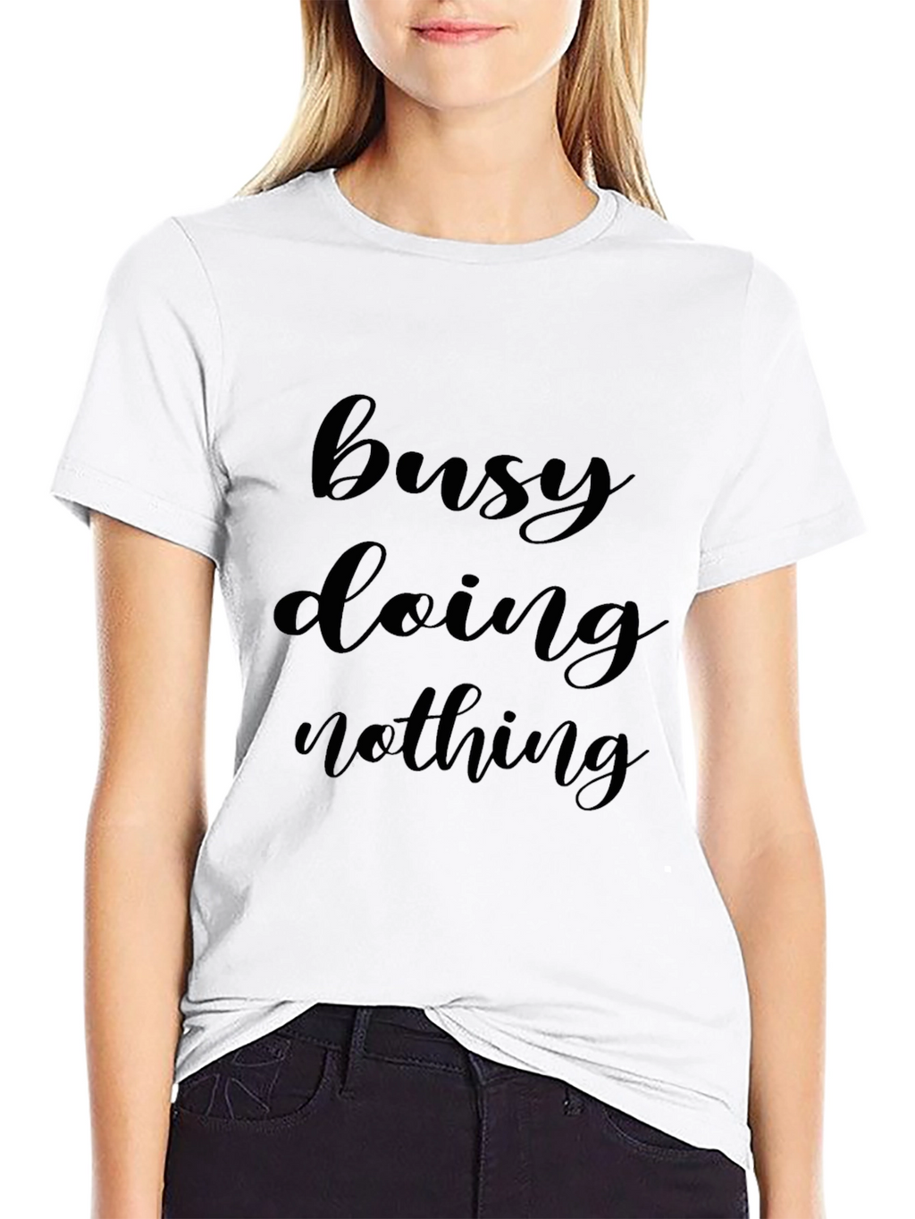 Busy Doing Nothing Black T-Shirt