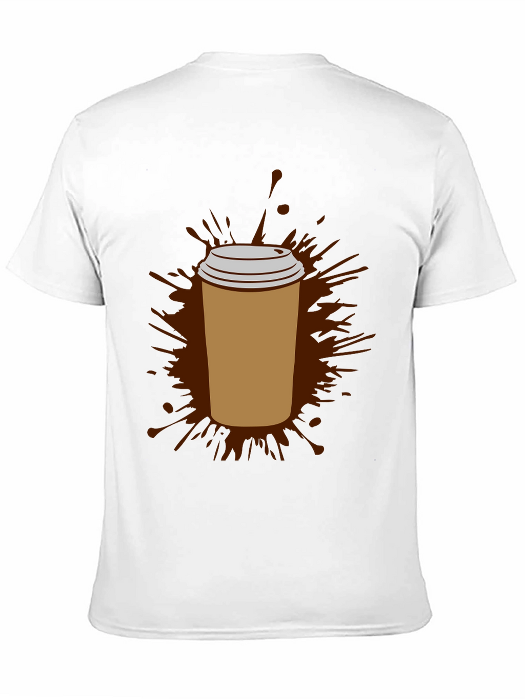Coffee Splash Graphic Tee - Black Cotton Comfort