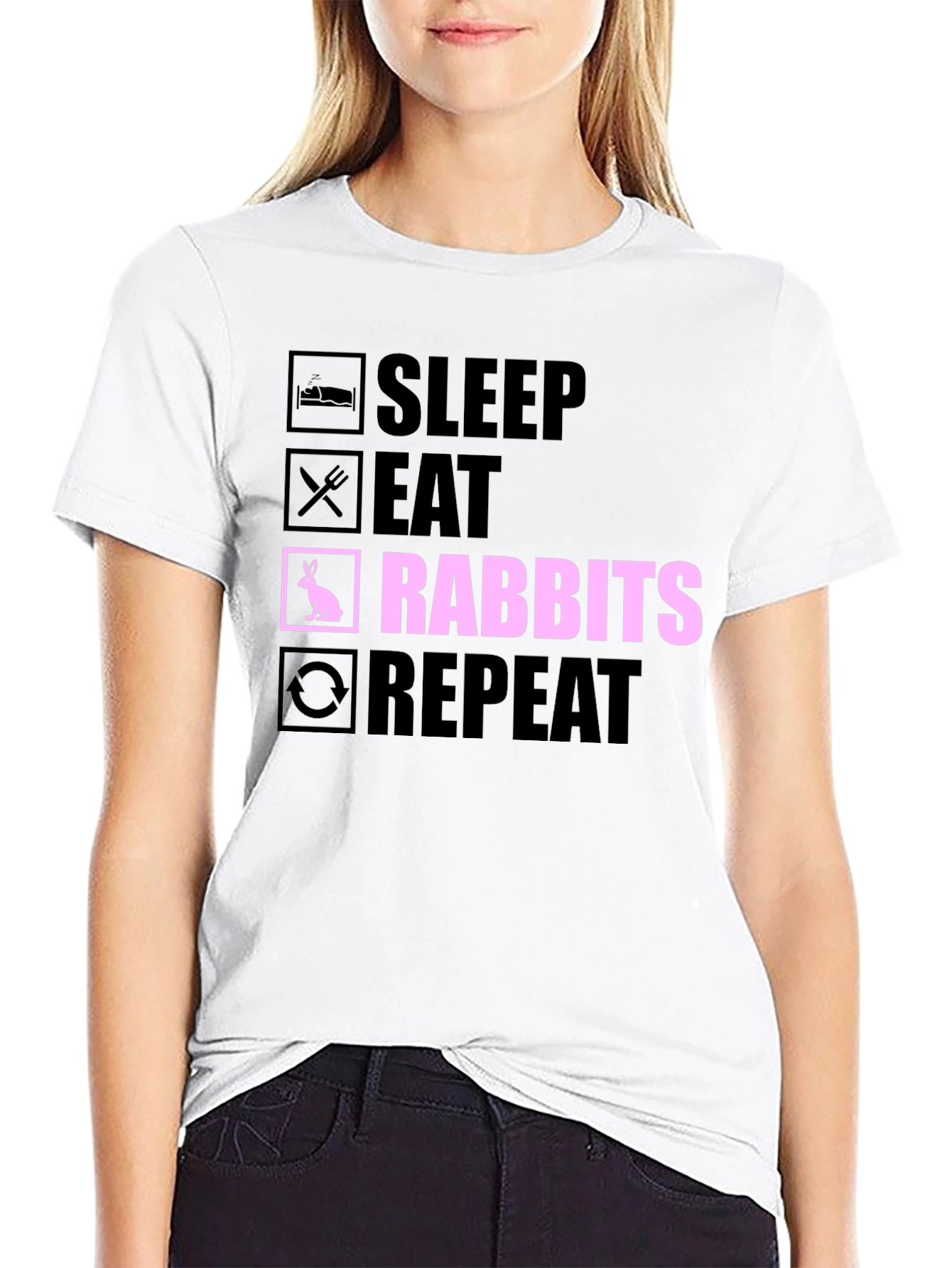 Sleep Eat Rabbits Repeat T-Shirt