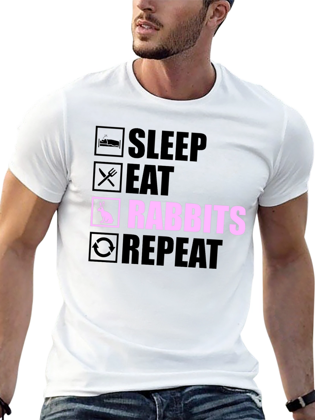 Sleep Eat Rabbits Repeat T-Shirt