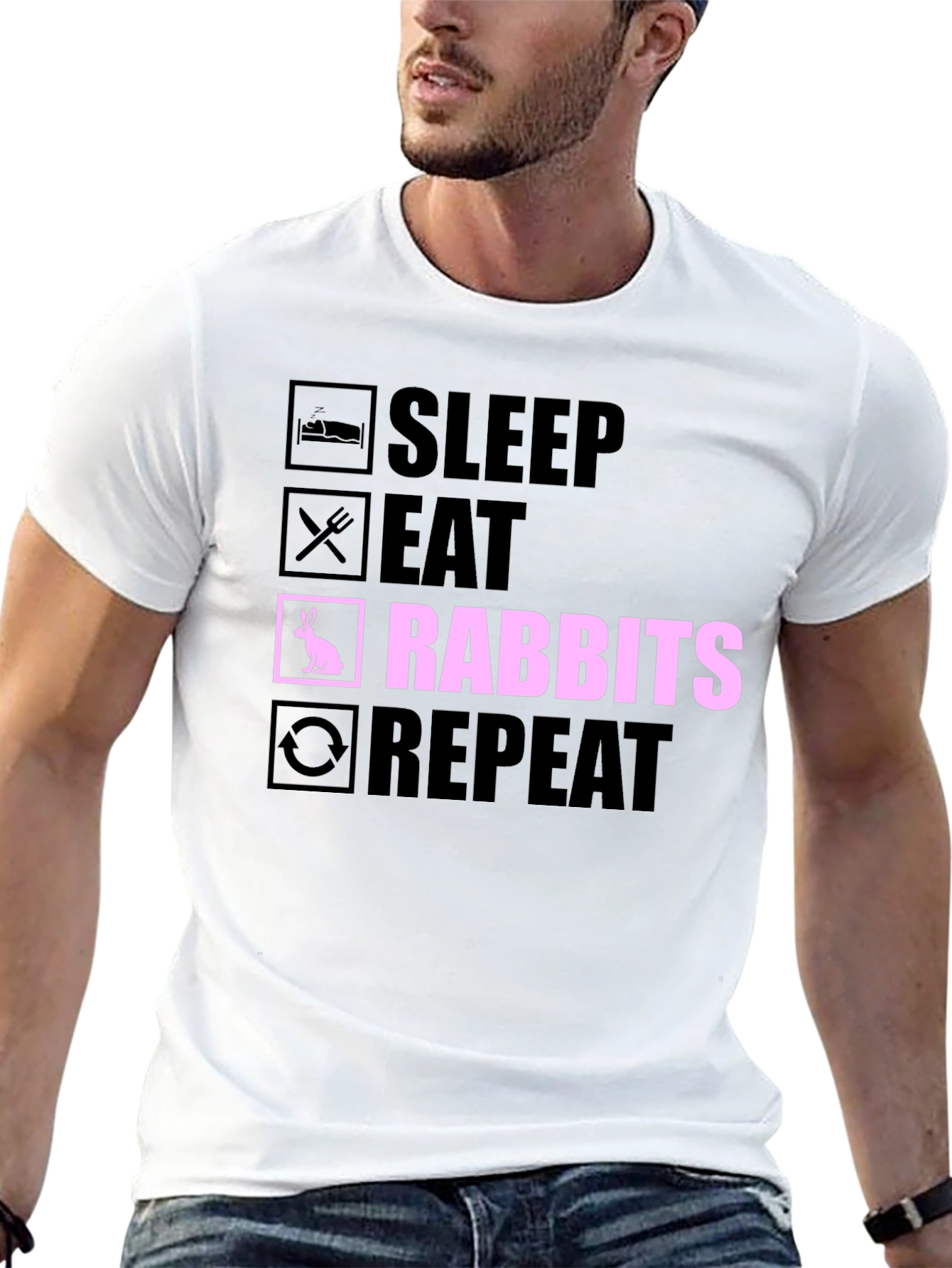 Sleep Eat Rabbits Repeat T-Shirt