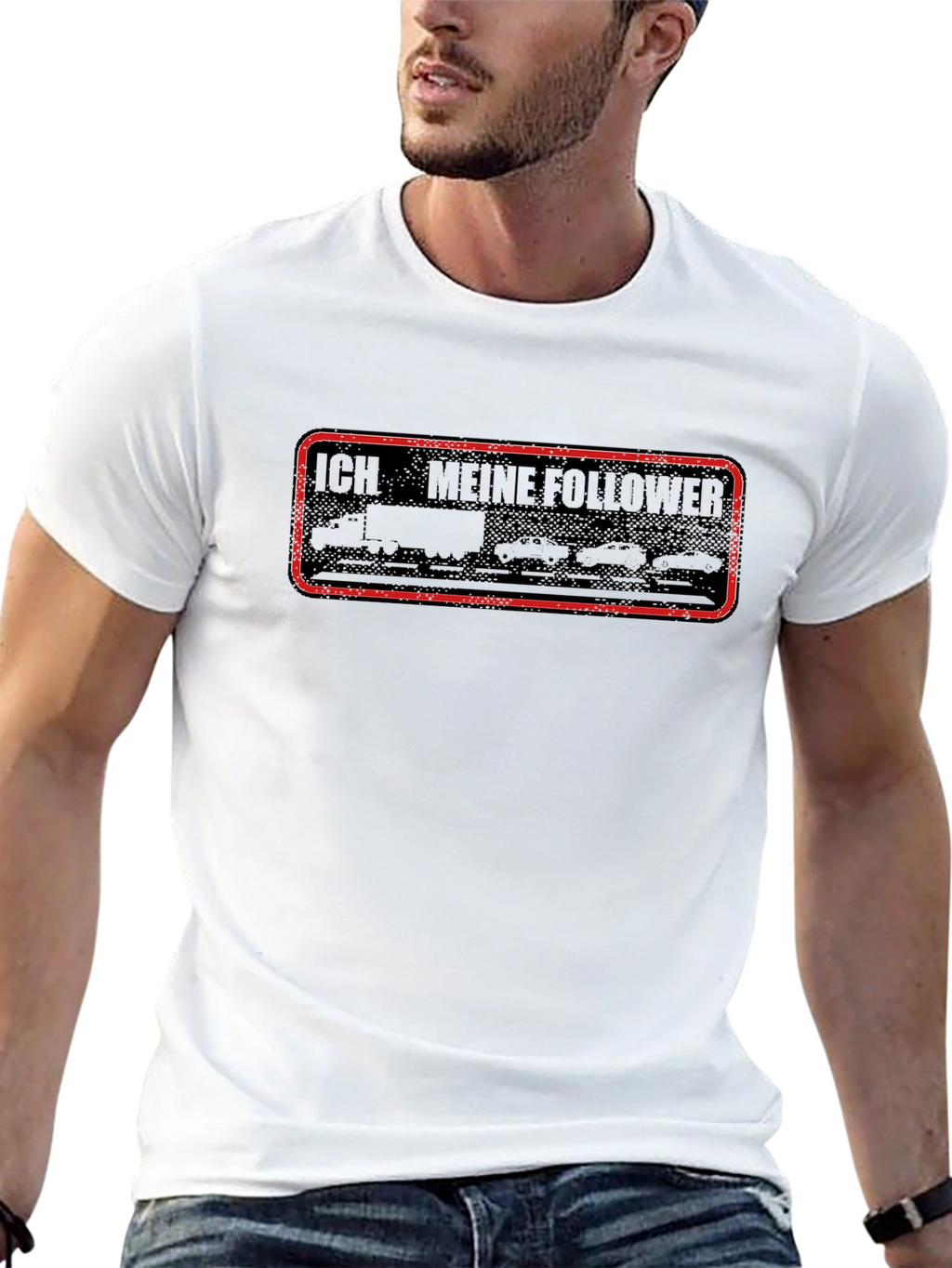 Funny Trucker T-Shirt - I Have My Followers
