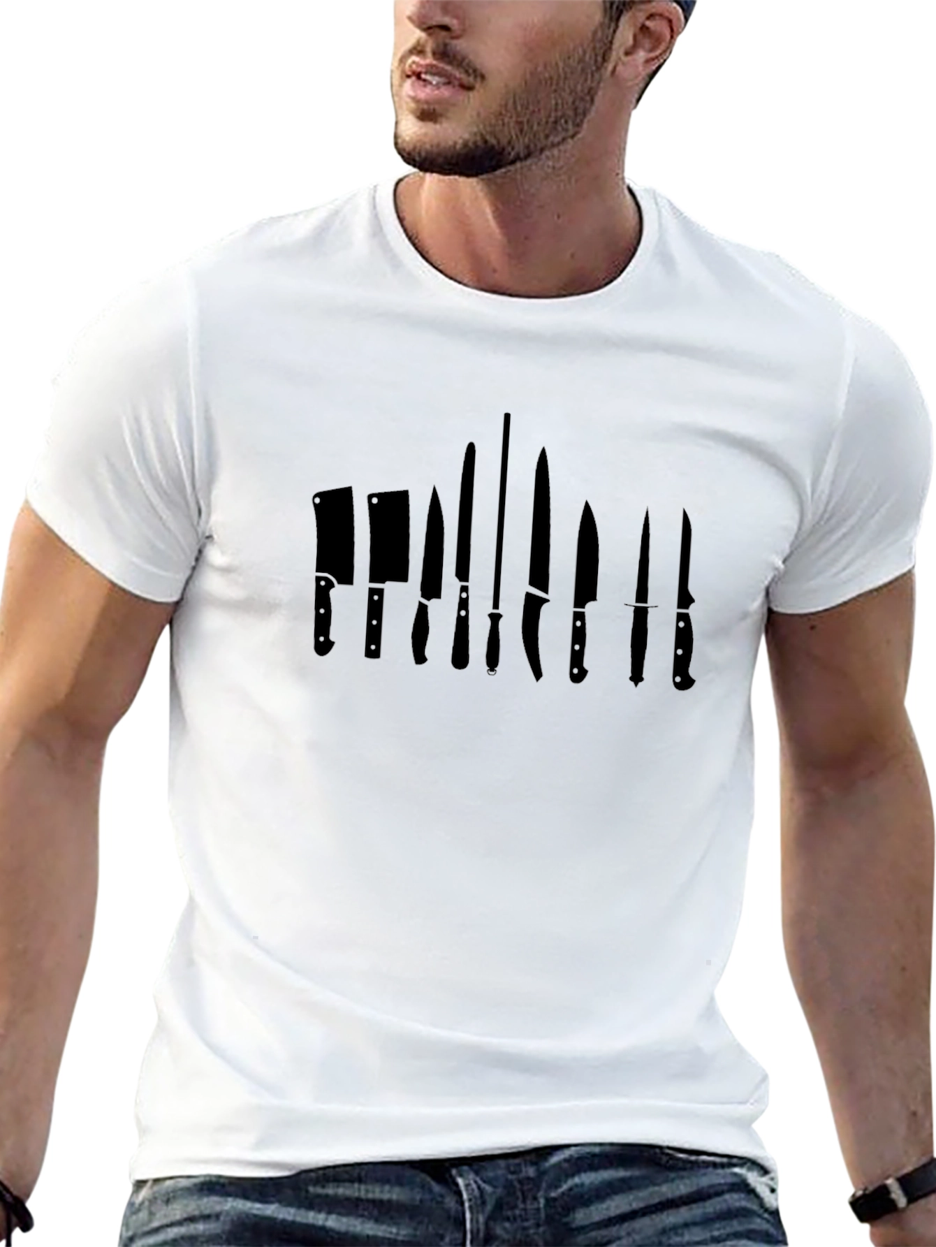 Chef Knife Black T-Shirt - Culinary Cutlery