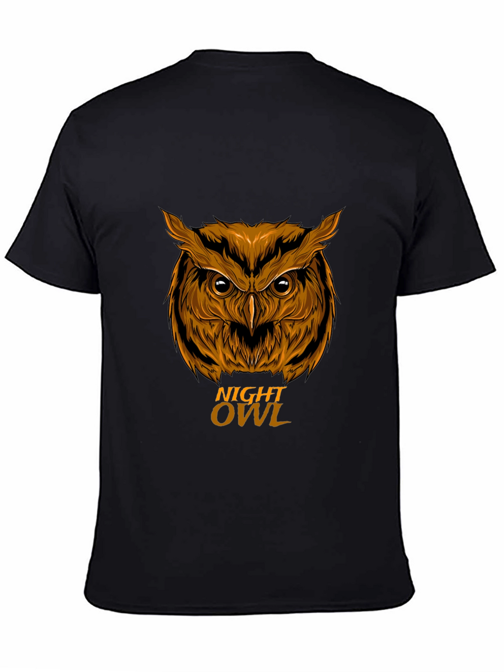 Night Owl Graphic Print Mens Black T-Shirt