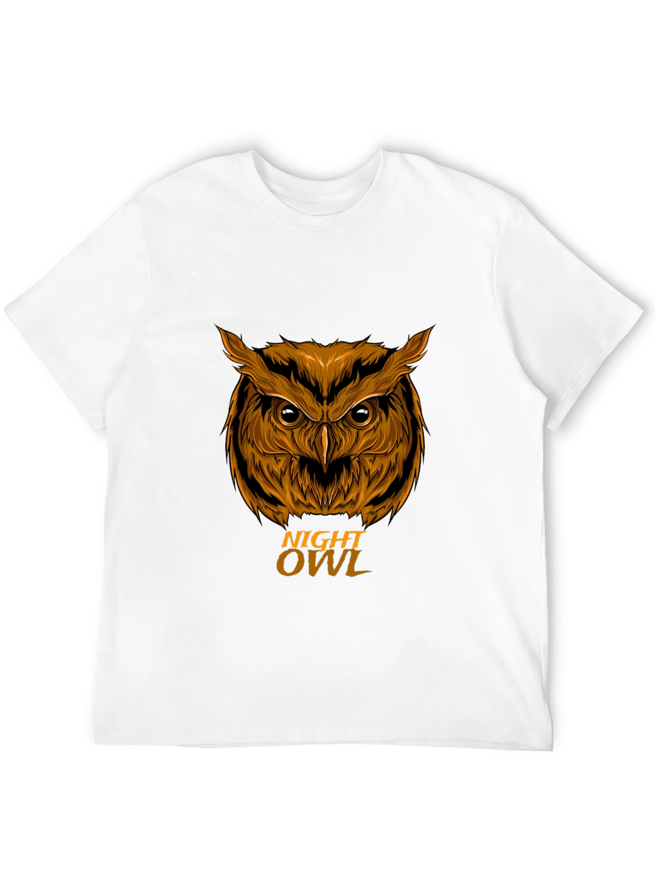 Night Owl Graphic Print Mens Black T-Shirt