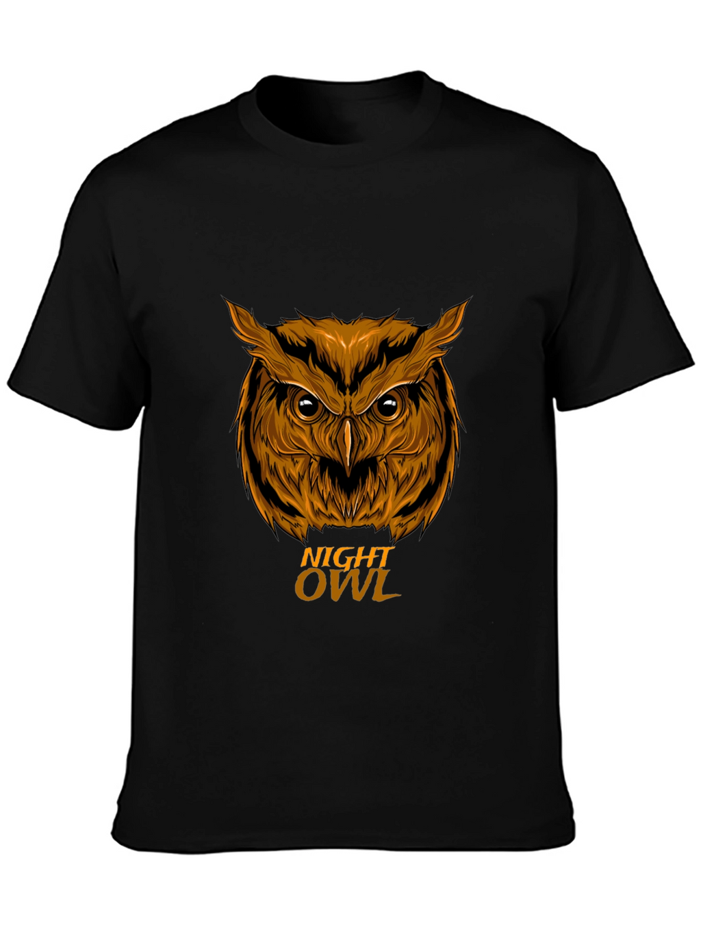 Night Owl Graphic Print Mens Black T-Shirt