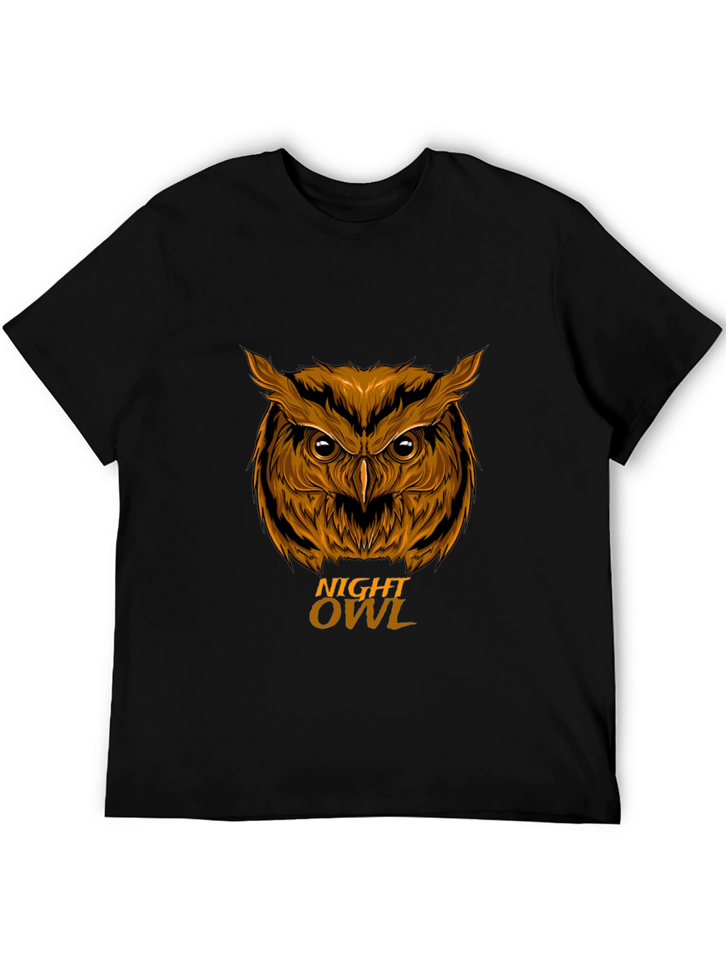 Night Owl Graphic Print Mens Black T-Shirt