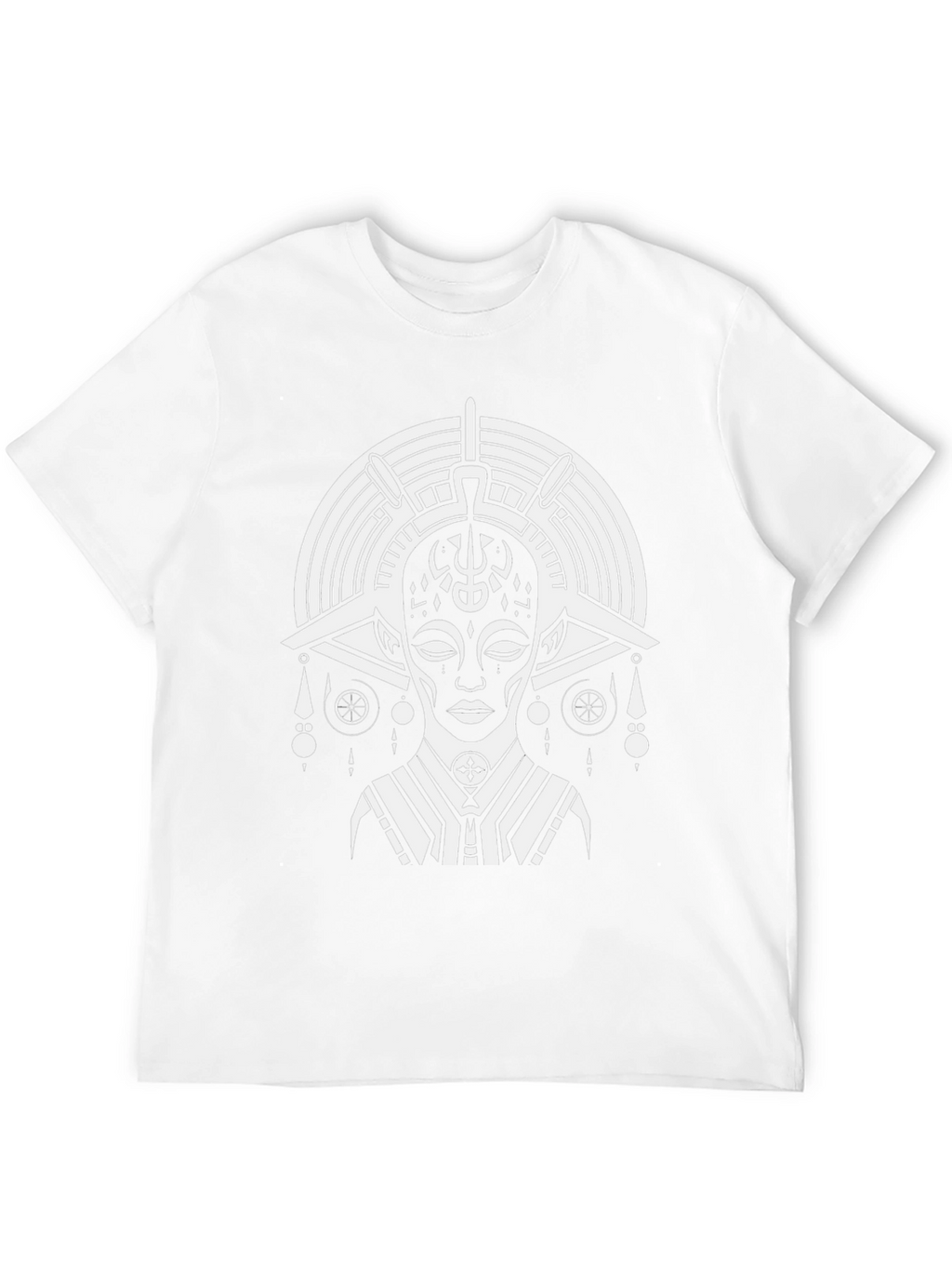 Abstract Tribal Print Black T-Shirt