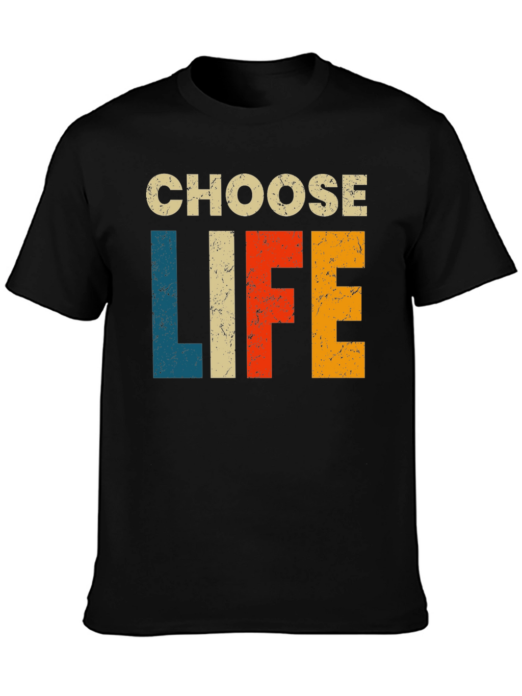 Choose Life Retro Style Black T-Shirt