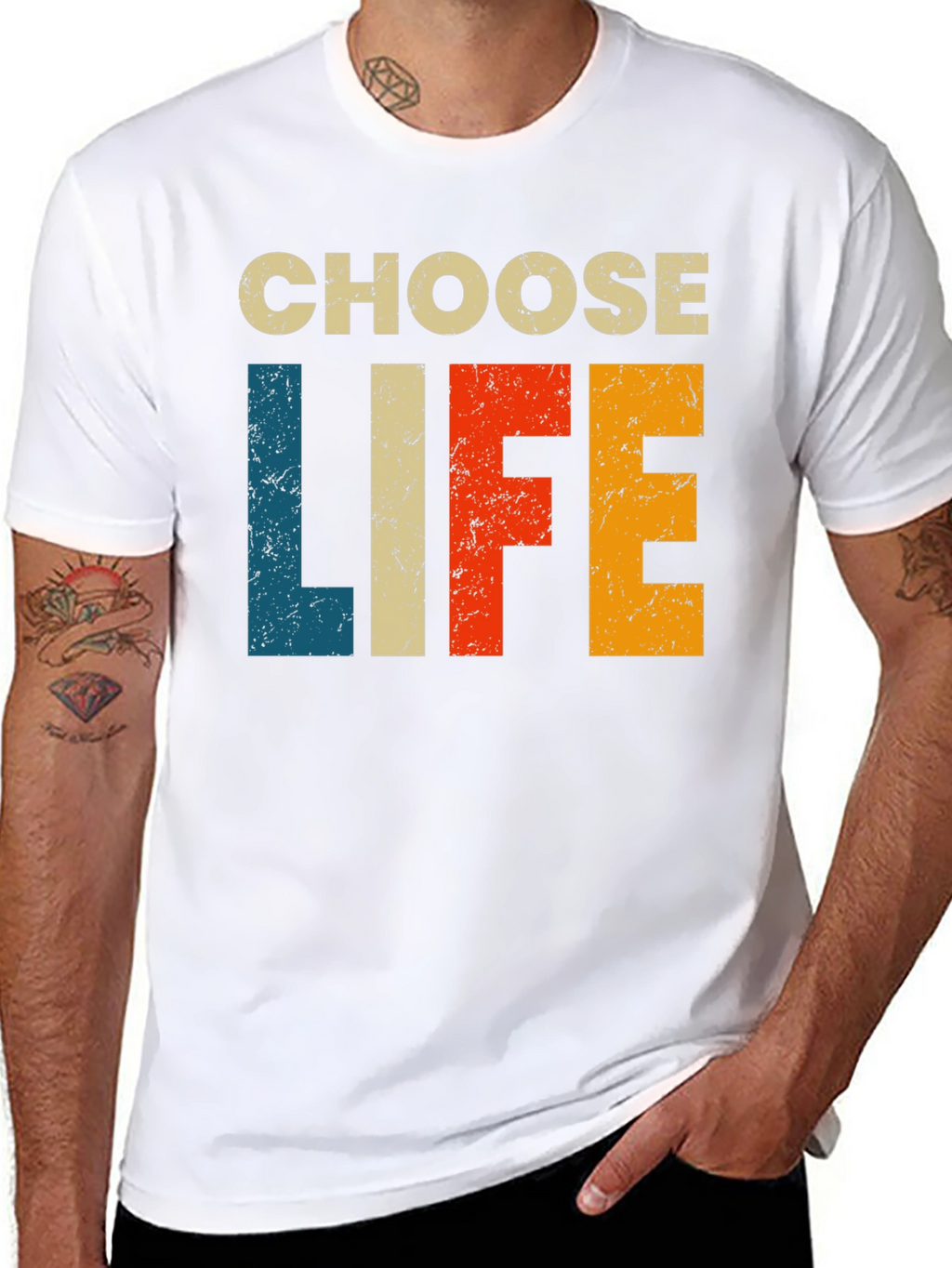 Choose Life Retro Style Black T-Shirt