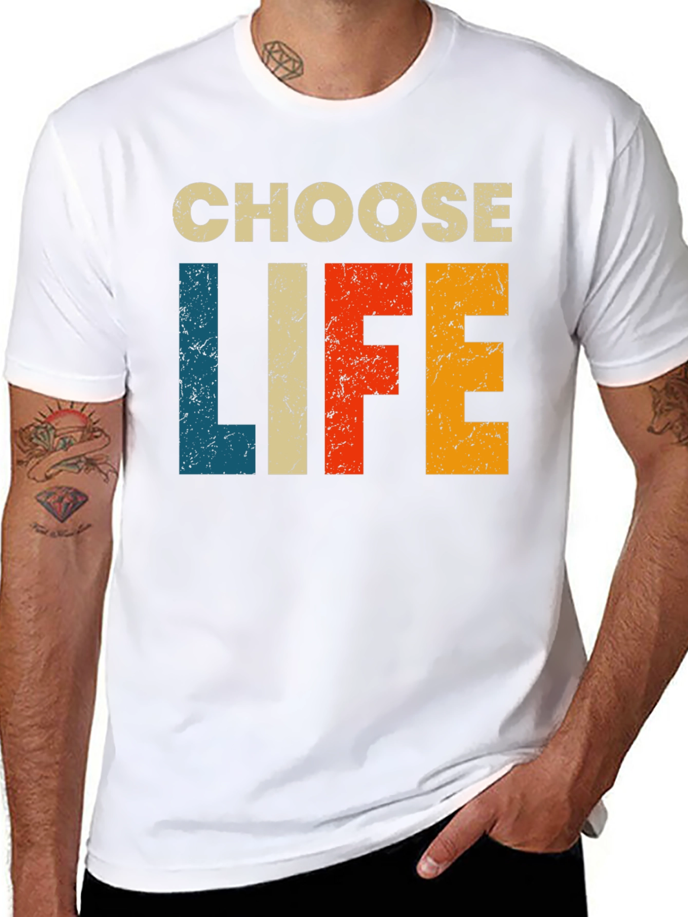 Choose Life Retro Style Black T-Shirt