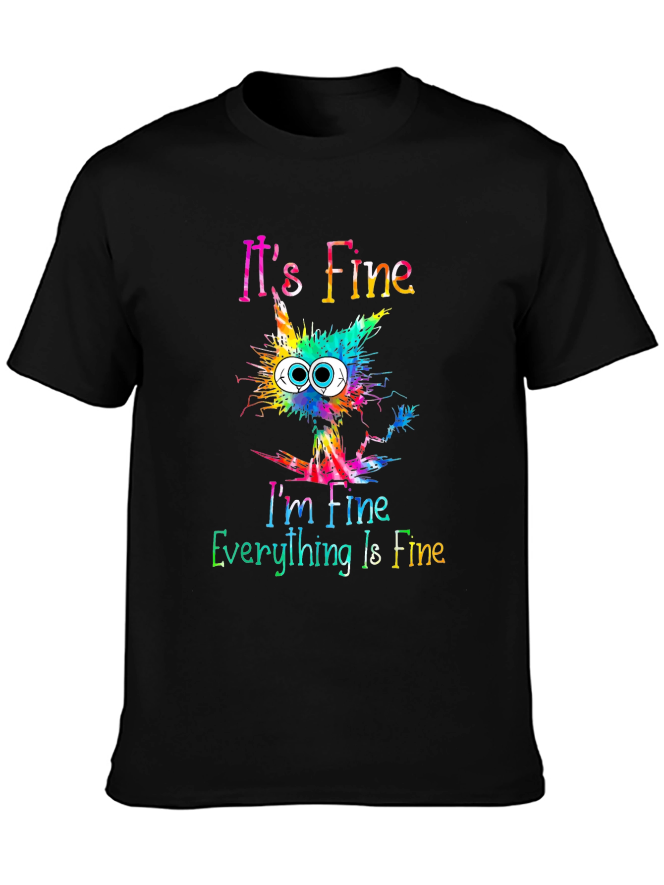 Its Fine Cat Graphic Tee - Unisex T-Shirt