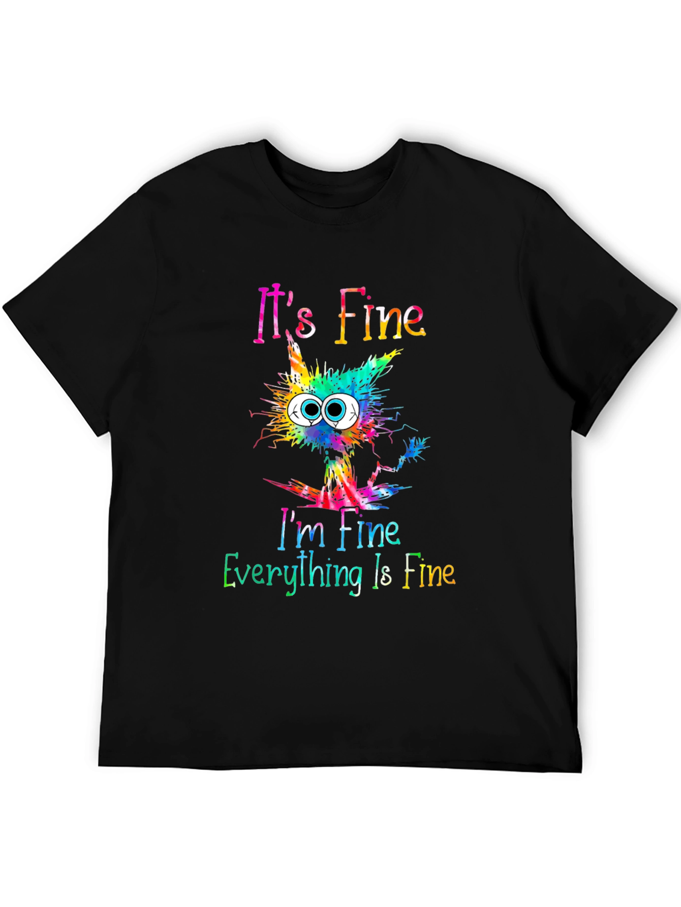 Its Fine Cat Graphic Tee - Unisex T-Shirt