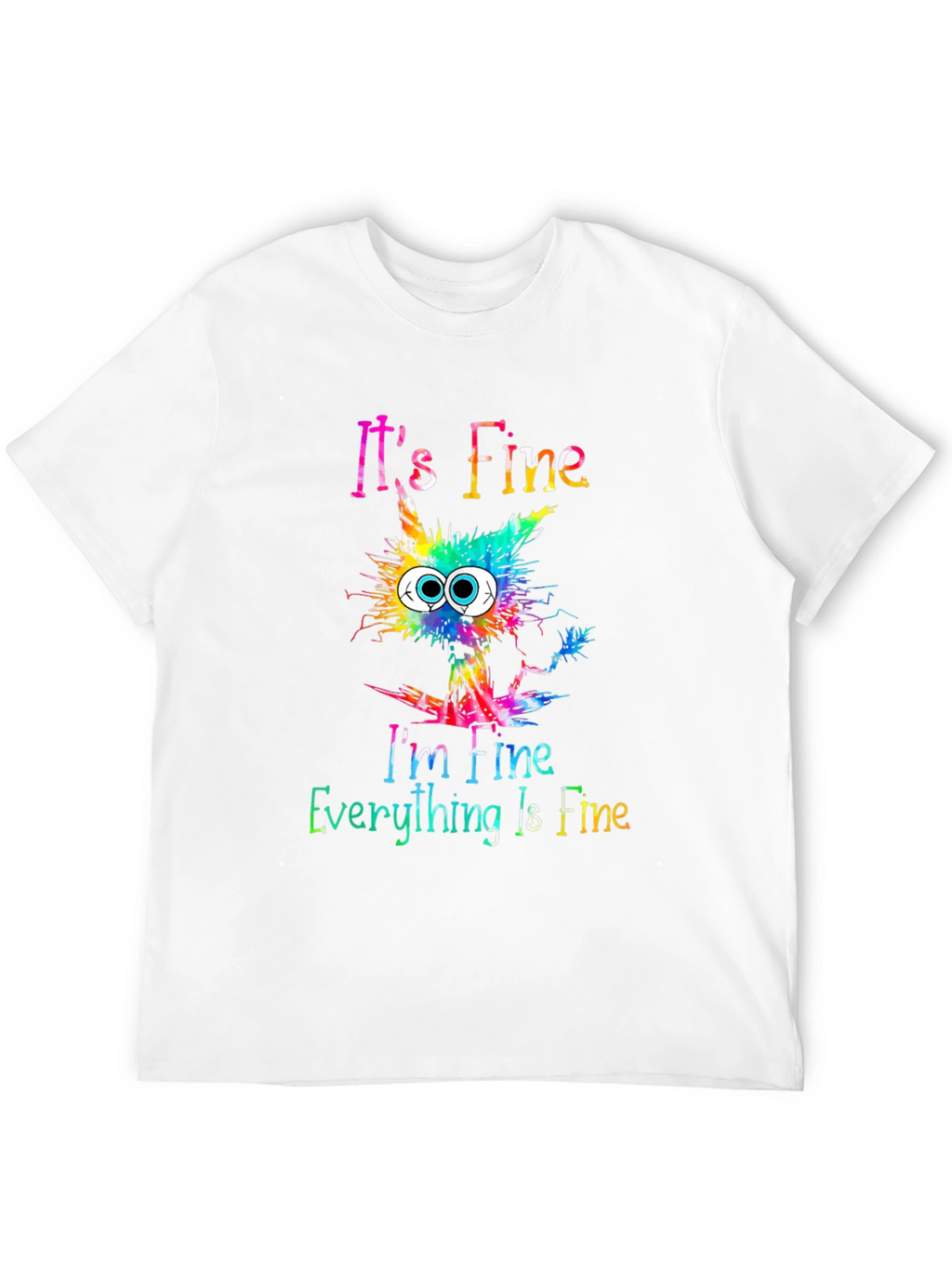 Its Fine Cat Graphic Tee - Unisex T-Shirt
