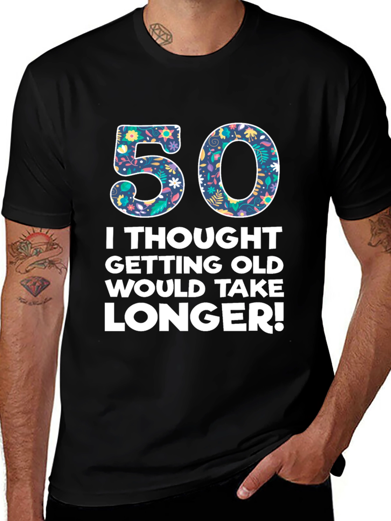 Funny 50th Birthday Graphic Tee -  I Thought Getting Old Would Take Longer!