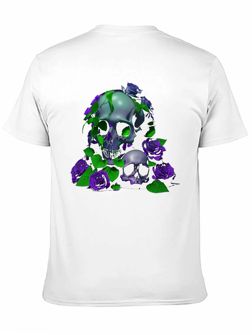 Skull & Roses Graphic Tee - Dark Style