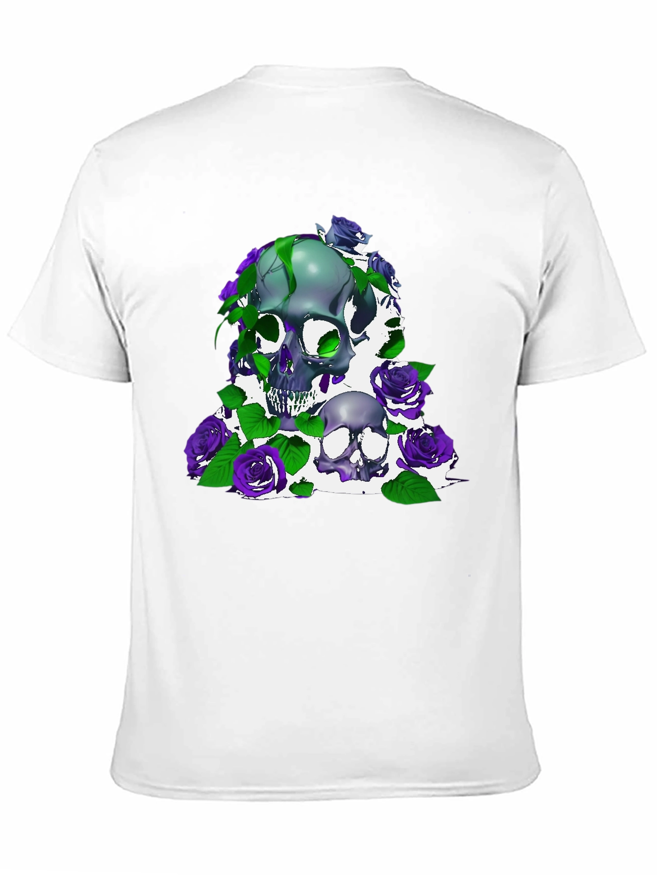 Skull & Roses Graphic Tee - Dark Style