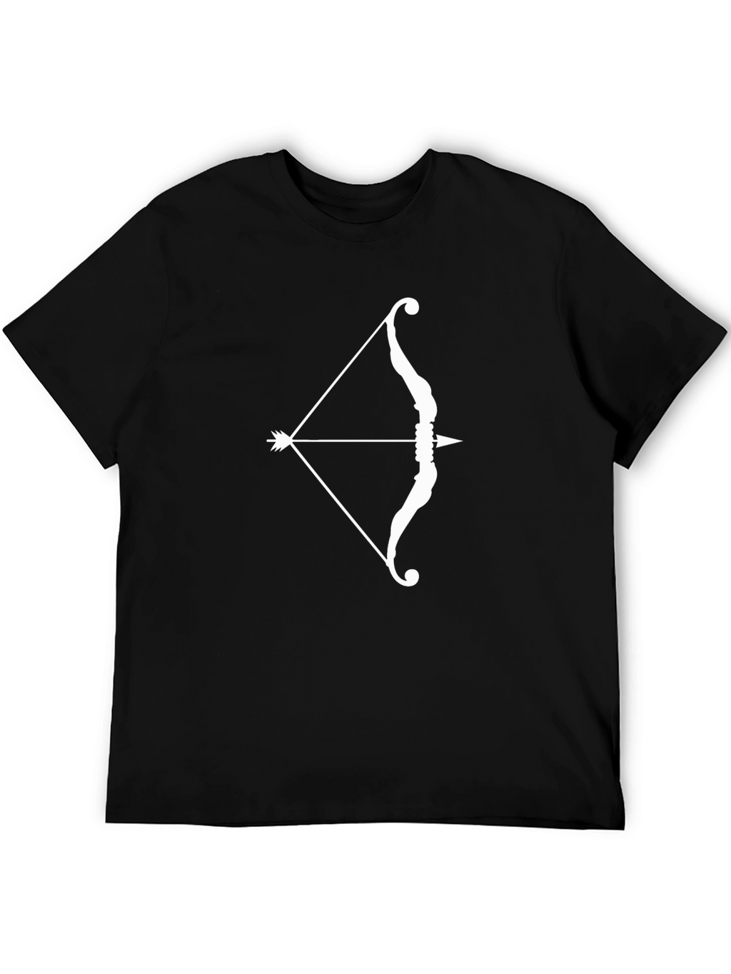 Bow and Arrow Graphic Tee - Black Cotton T-Shirt
