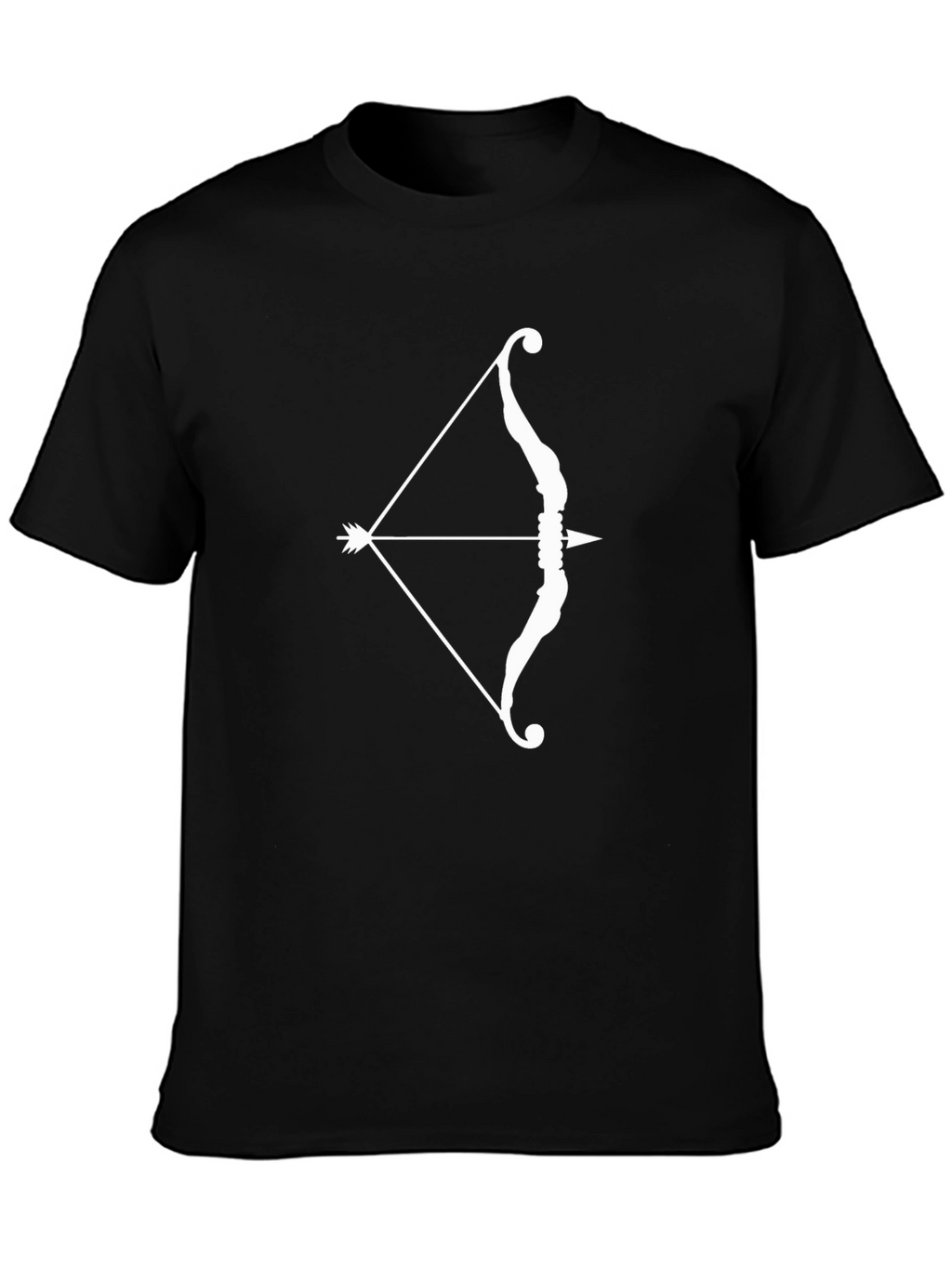 Bow and Arrow Graphic Tee - Black Cotton T-Shirt