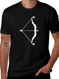 Bow and Arrow Graphic Tee - Black Cotton T-Shirt