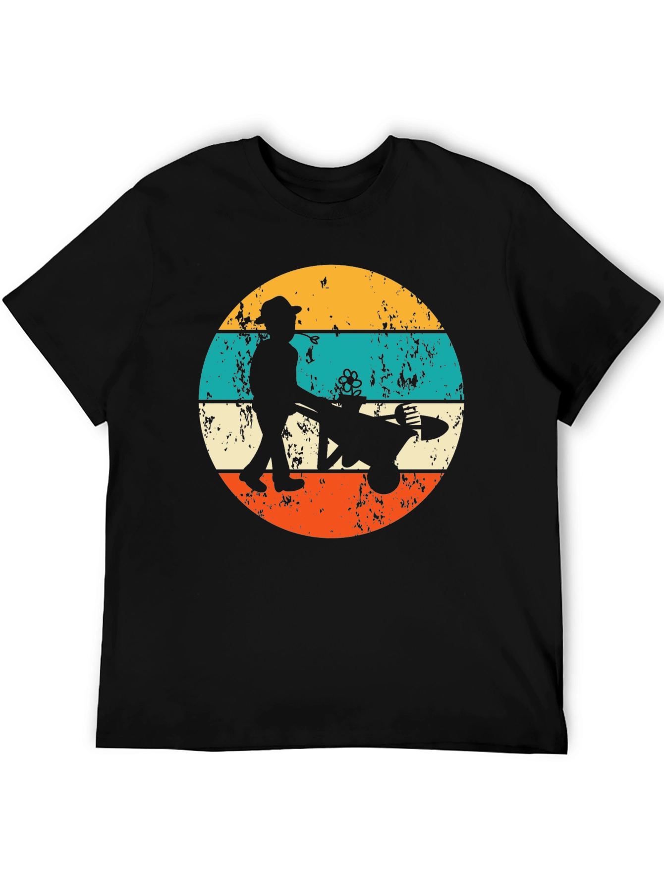 Gardener Silhouette Graphic Tee Retro Style