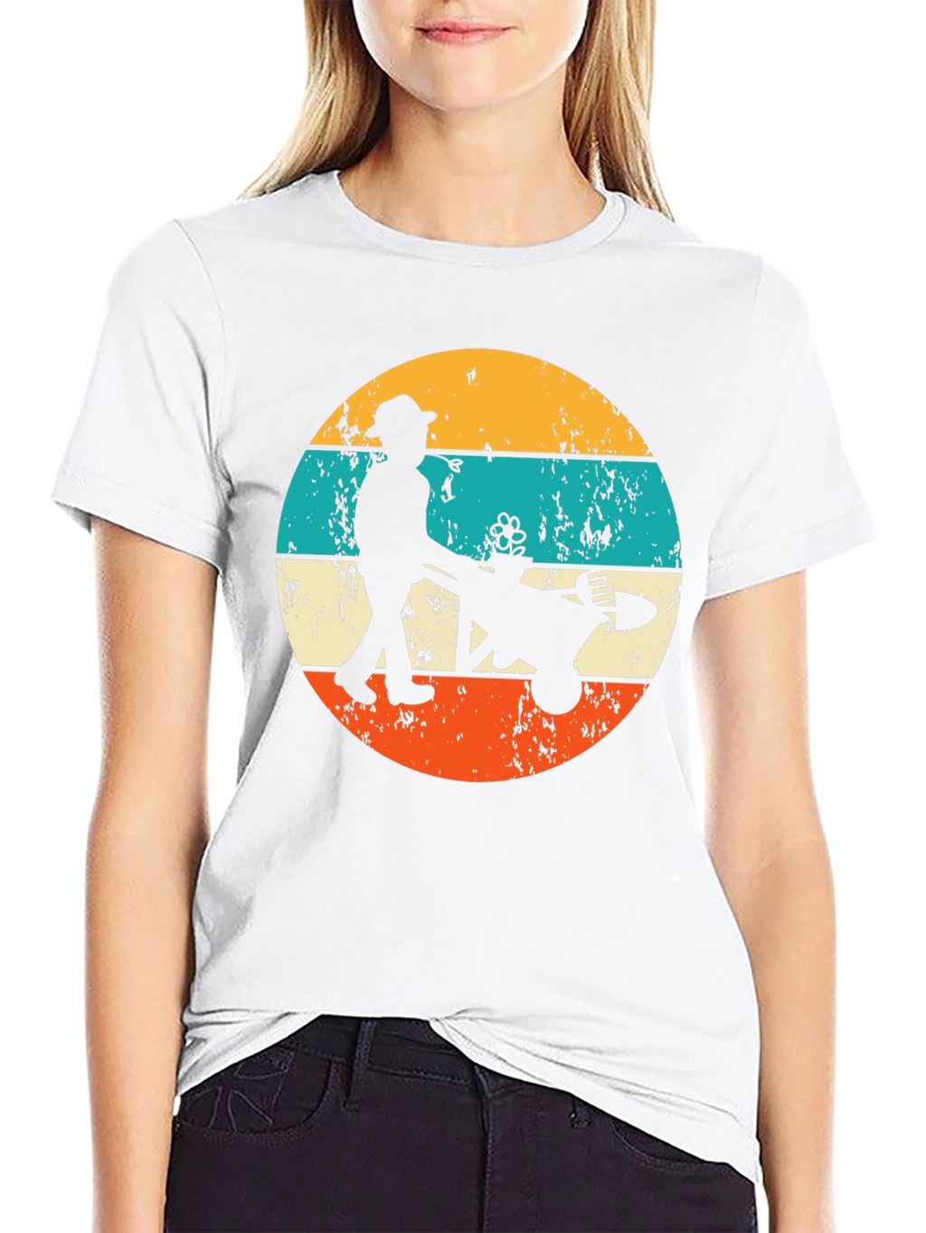 Gardener Silhouette Graphic Tee Retro Style