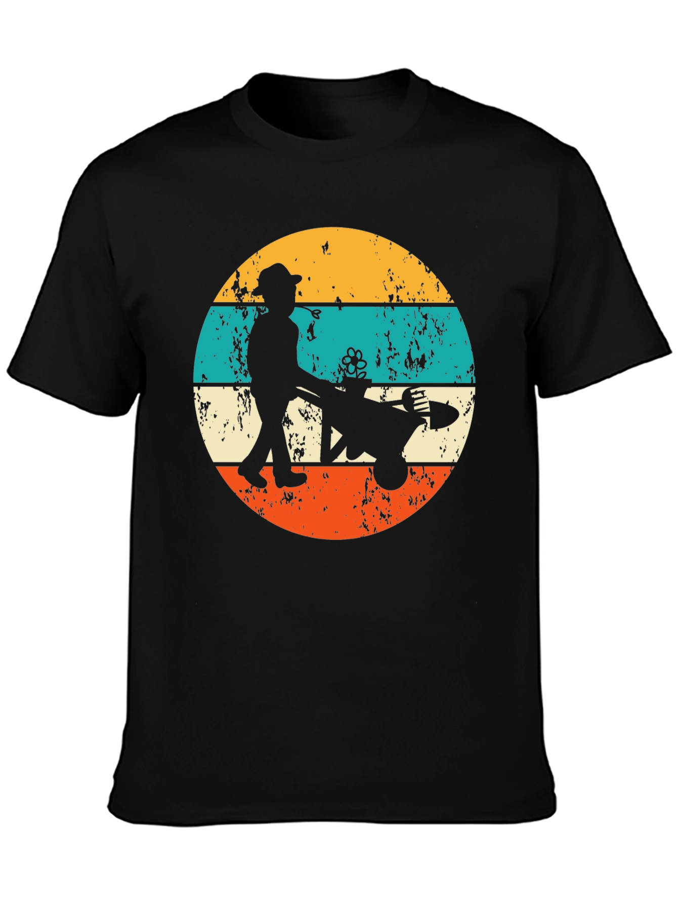 Gardener Silhouette Graphic Tee Retro Style