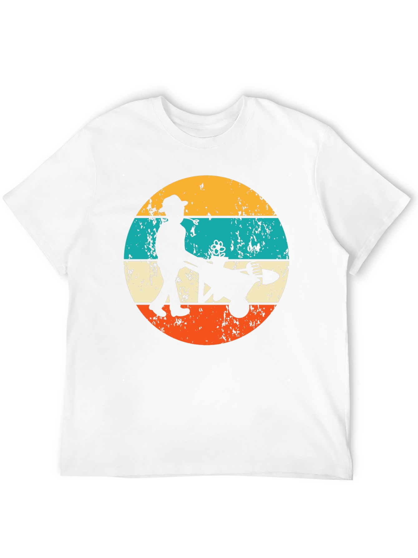 Gardener Silhouette Graphic Tee Retro Style