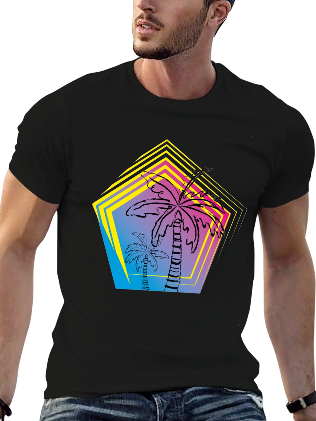 Palm Tree Retro Graphic T-Shirt
