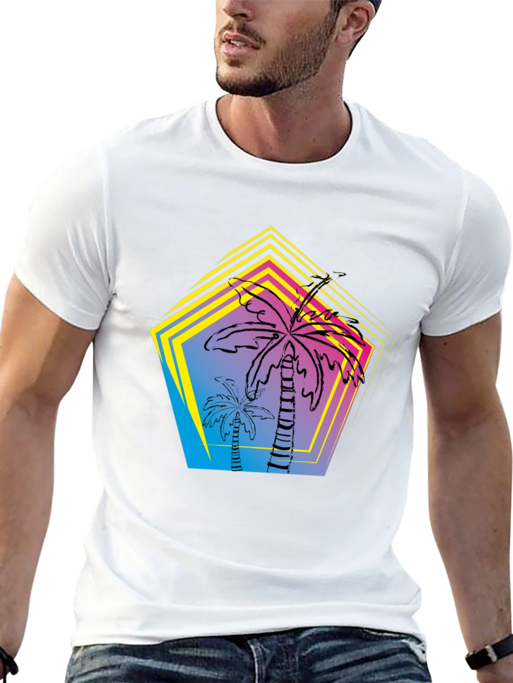 Palm Tree Retro Graphic T-Shirt