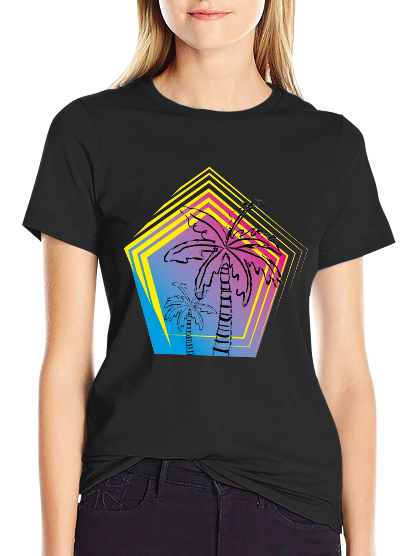 Palm Tree Retro Graphic T-Shirt
