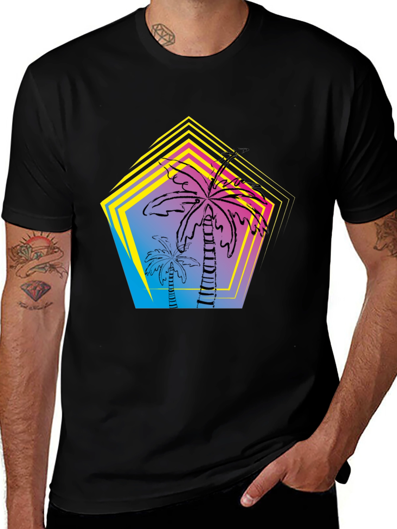 Palm Tree Retro Graphic T-Shirt