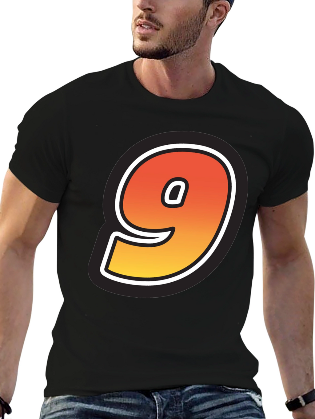 Number 9 Graphic Tee - Stylish Casual Wear