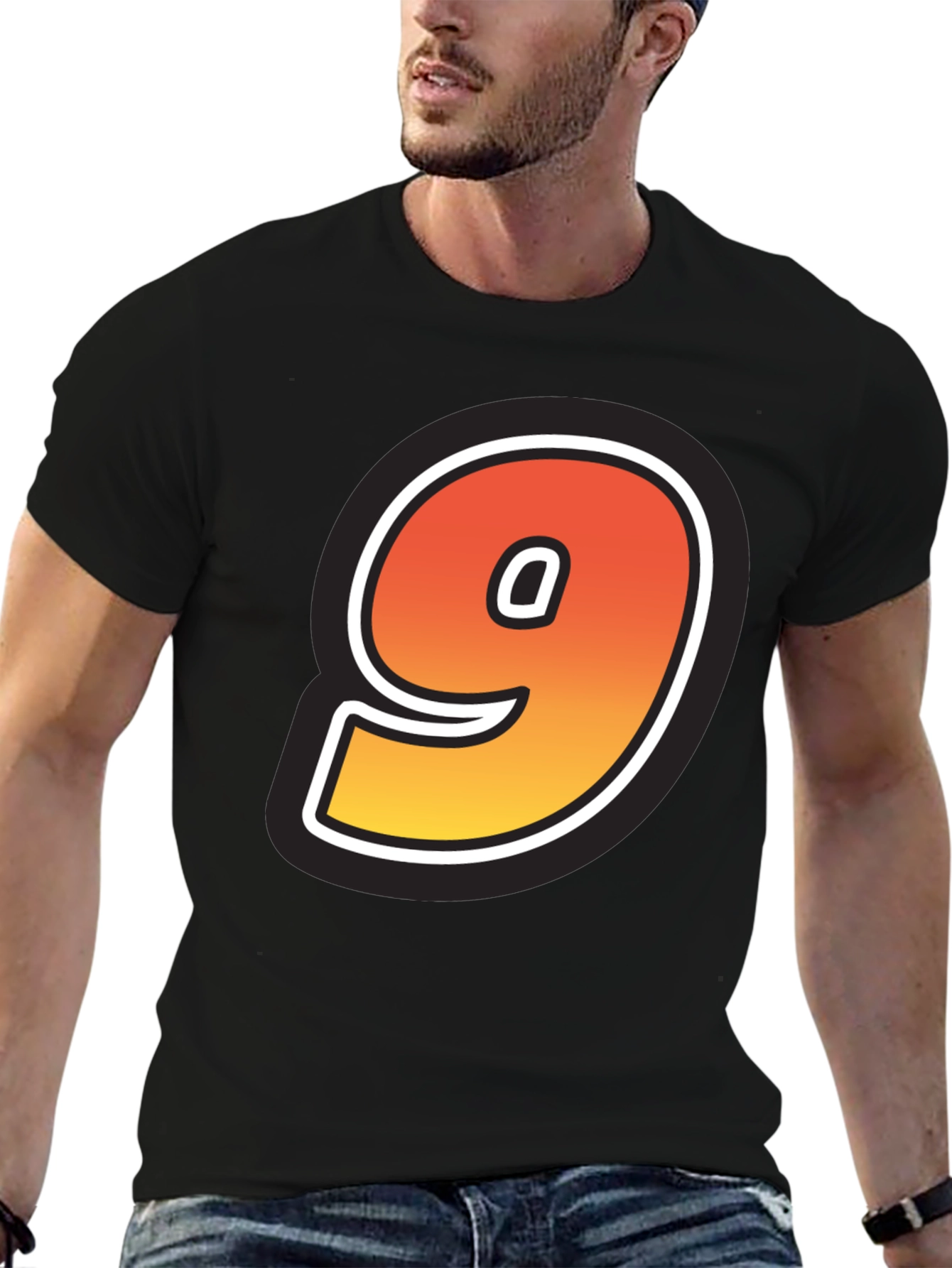Number 9 Graphic Tee - Stylish Casual Wear